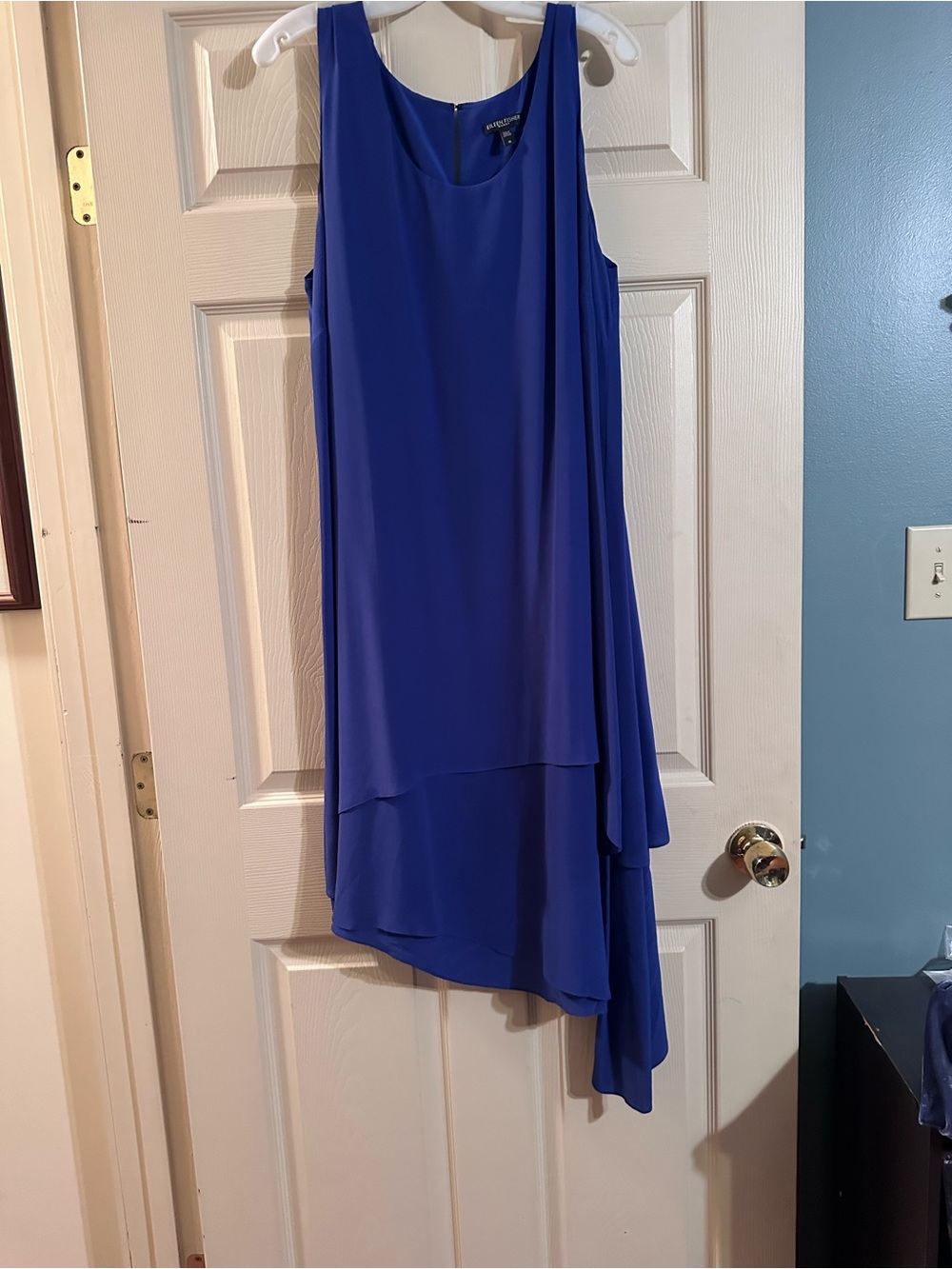 Asymmetrical Sleeveless Dress in Royal Blue
